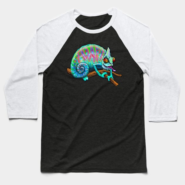 Adapt Chameleon Blue Baseball T-Shirt by Tinka Collective